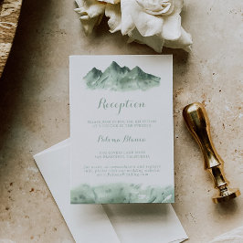 Mottagning av Landsbyggsbröllopet grönt bergsberg Tilläggskort