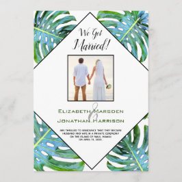 Mottagning av meddelande om tropisk Löv Ny gifta Inbjudningar