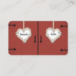 Mottagning av Red Barn and Daisys-Landsbyggsbröllo Placeringskort