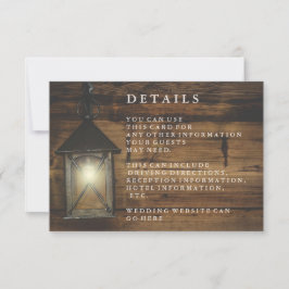 Mottagning av Rustic Wood Lantern Land