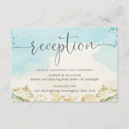 Mottagning av Snäckor för målbröllop vid havet Tilläggskort