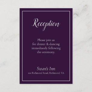Mottagning av söt Plum och Silver Tilläggskort