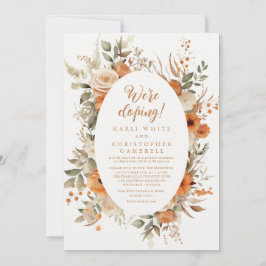 Mottagning av utökning av Ram i höstBlommigten ele Inbjudningar