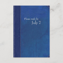 Mottagning av Vintage Blue Bok Inbjudningar