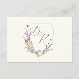 Mottagning av Watercolor Wildbloms-Vapensköld Tilläggskort