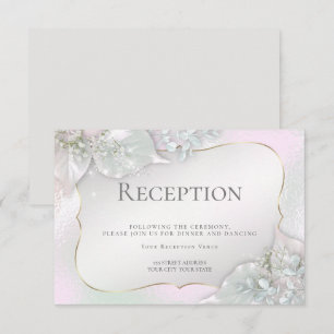 MOTTAGNING AV WEDDING Wispy Rosa Shimmer Inbjudningar