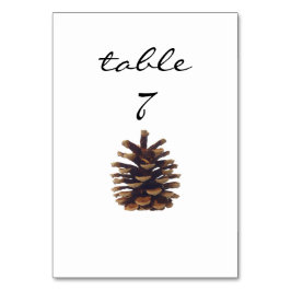 MottagningsBordsnumret Rustic Pinecone Bordsnummer