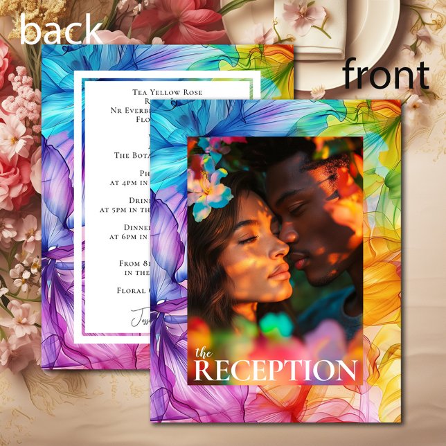 Mottagningsdetaljer Etheral Bloom Tilläggskort (Reception DETAILS Ethereal Bloom Enclosure Card)