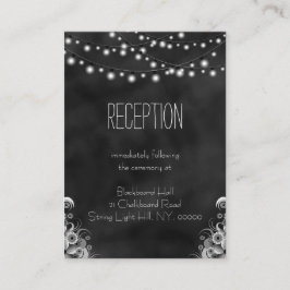 Mottagningshölje för Ljus Black Chalkboard Tilläggskort