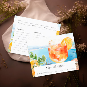 Mottagningskort för Aperol Spritz Amalfi-Möhippa