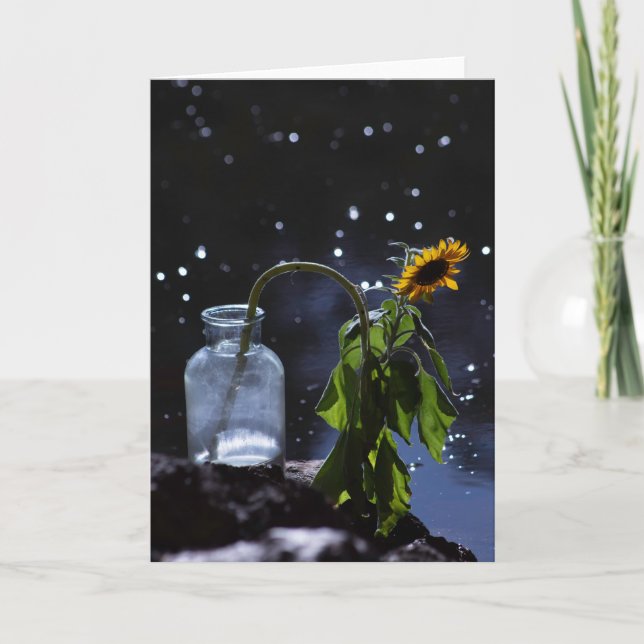 Mottagningskort för blommigt, tomt kort (Framsida)