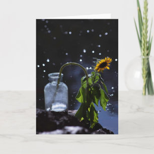 Mottagningskort för blommigt, tomt kort
