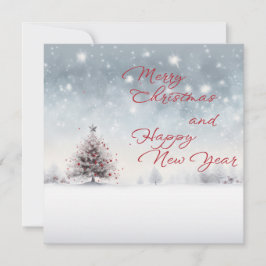 Mottagningskort för god jul och Gott nytt år Julkort