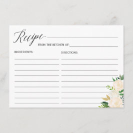 Mottagningskort för Greenery Ivory Blommigt Möhipp Tilläggskort