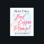 Mottagningskort för kaffegäst (Coffee Guest Check) Canvastryck<br><div class="desc">Det är ett "Brew tiful Life" här på Lula Merle!! Det här Trendiget Guest Check Receipt innehåller typografi som säger Espresso Martini - dubbla shot. Det finns en vattenfärgad kaffefärg i ring med pappra textuella effekter att lägga till dimension. Chic och Pub Cart Art.</div>