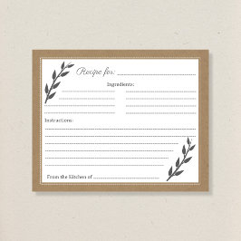 Mottagningskort för Kraft & Rustic Möhippa