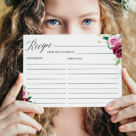 Mottagningskort för Lila av Bride Plum Blommigt Vykort