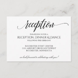 Mottagningskort för Luxe Calligraphy-Typography |  Inbjudningar