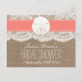 Mottagningskort för Möhippa av korallsåterstoder Inbjudan Vykort