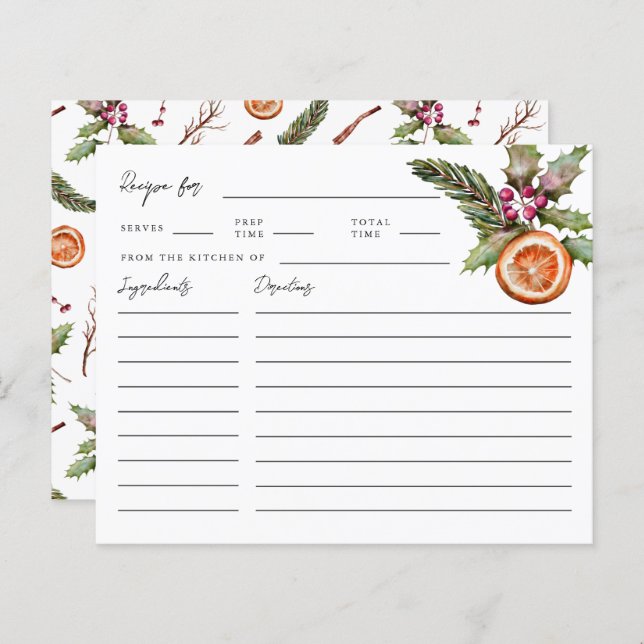 Mottagningskort för Möhippa till jul (Fram/baksida)