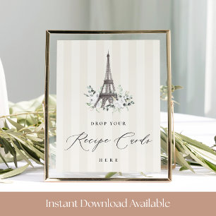 Mottagningskort för Paris Bloom Möhippa Poster