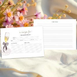 Mottagningskort för Prosecco Blommigt Möhippa Inbjudningar