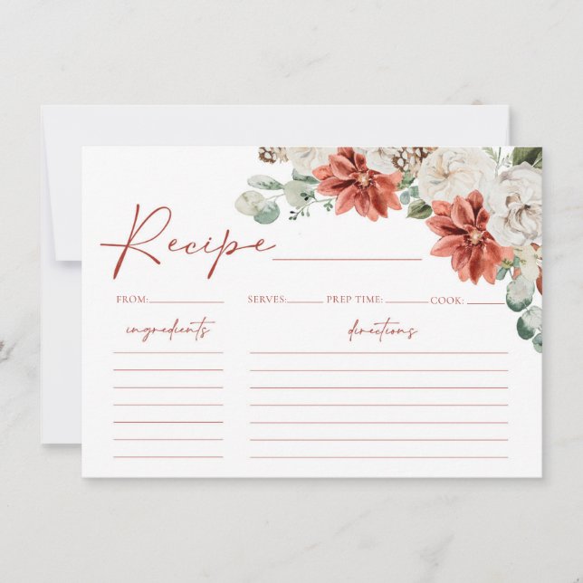 Mottagningskort för Red Winter-Möhippan Inbjudningar (Framsida)