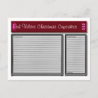 Mottagningskort för röd accent, Anpassningsbar Vykort