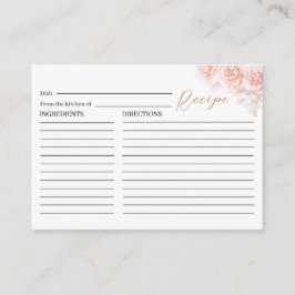 Mottagningskort för Rosa av elegant  Blommigt Tilläggskort