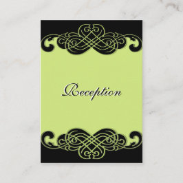 Mottagningskort för Scrollsar för svart och päronG Tilläggskort