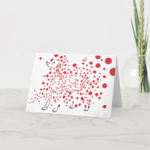 Mottagningskort för Spotty dalmatiska hund Kort