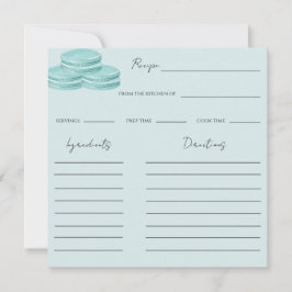 Mottagningskort för turkos blå Möhippa (2) Anteckningskort