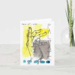 Mottagningskort för Vatten och Händer och Ord och  Kort