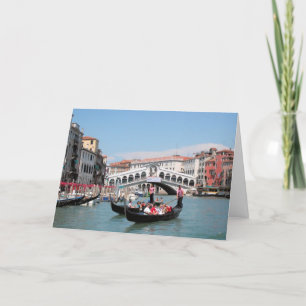 Mottagningskort för Venedig-kanalen (tomt) Tack Kort