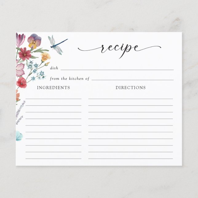 Mottagningskort för Wildblomma (Framsida)