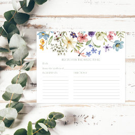 Mottagningskort för Wildblomsage Rustic Möhippa