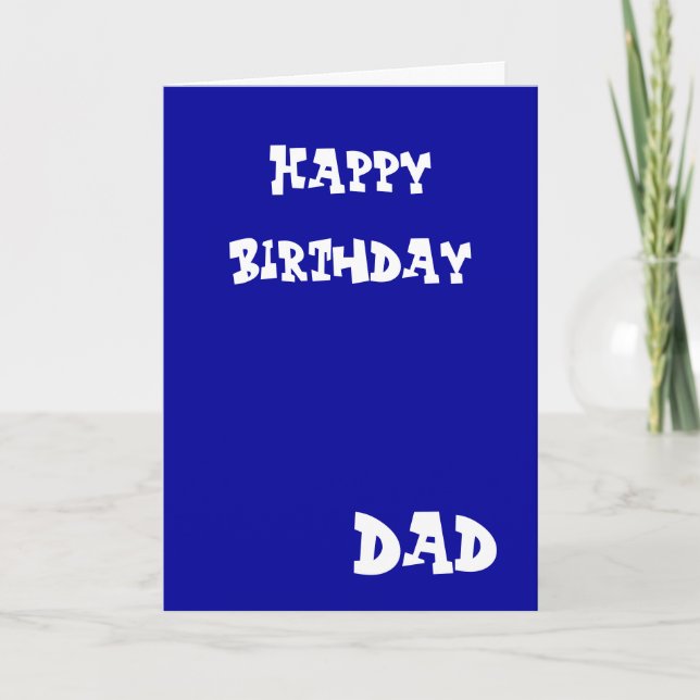 Mottagningskort grattis på födelsedagen pappa kort (Framsida)