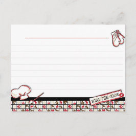 Mottagningskort. Kiss the Cook Vykort