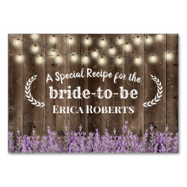 Mottagningskort | Lavender Blommigt Rustic Wood Bordsnummer
