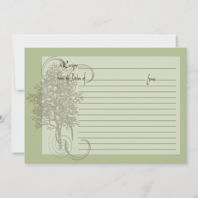 Mottagningskort med Grönt för familjeminnet (Framsida)