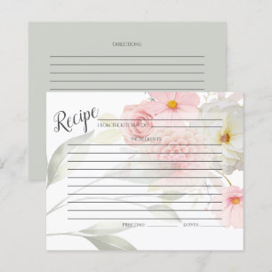 MOTTAGNINGSKORT Pastel Rosa Blommigt Bouquet