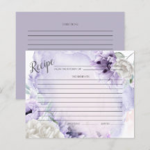 MOTTAGNINGSKORT | Rustiska vattenfärger Lilac Popp