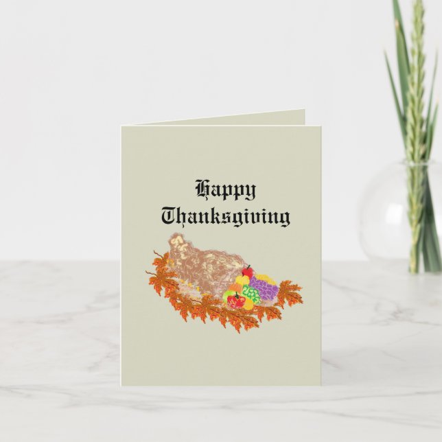 Mottagningskort: Thanksgiving Helgkort (Framsida)
