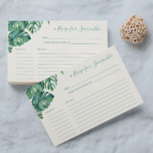 Mottagningskort Tropical Greenery