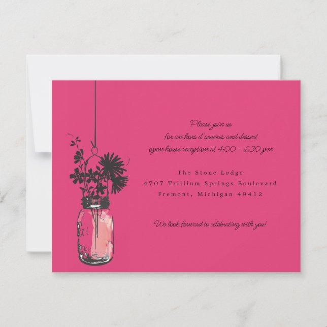 Mottagningskort Vilda Blommor & Murarvas Inbjudningar (Framsida)