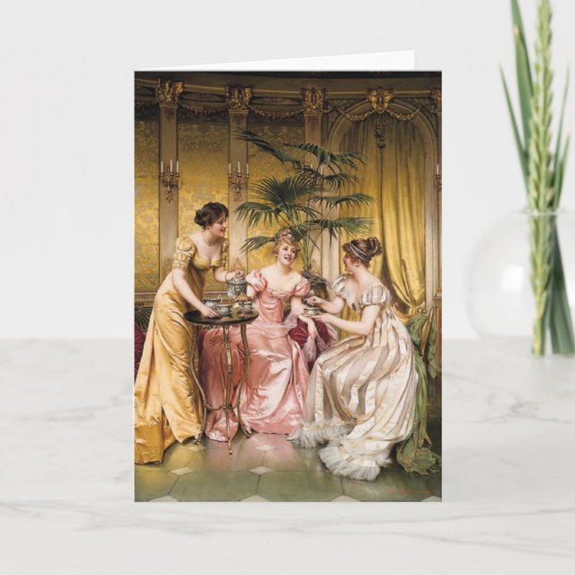 Mottagningskortet Tea Party Kort (Framsida)