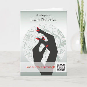 Mottagningskortsmall Nail Salon Kort