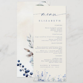 Mottagningsmeny för elegant bröllop meny