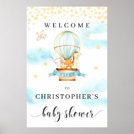 Mottagningsskylt för babyskor - luftballonger poster