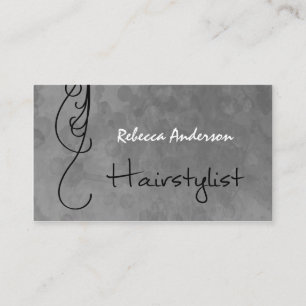 Mottated Silver Hairstylist Möte Reminder Tidsbeställning Kort